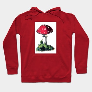 Vintage Red Mushroom Hoodie